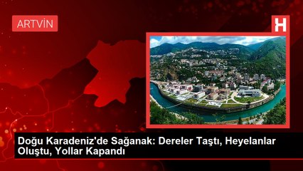 Rize-Güneysu karayolunda çökme meydana geldi