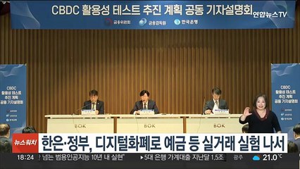 한은·정부, 디지털화폐로 예금 등 실거래 실험 나서