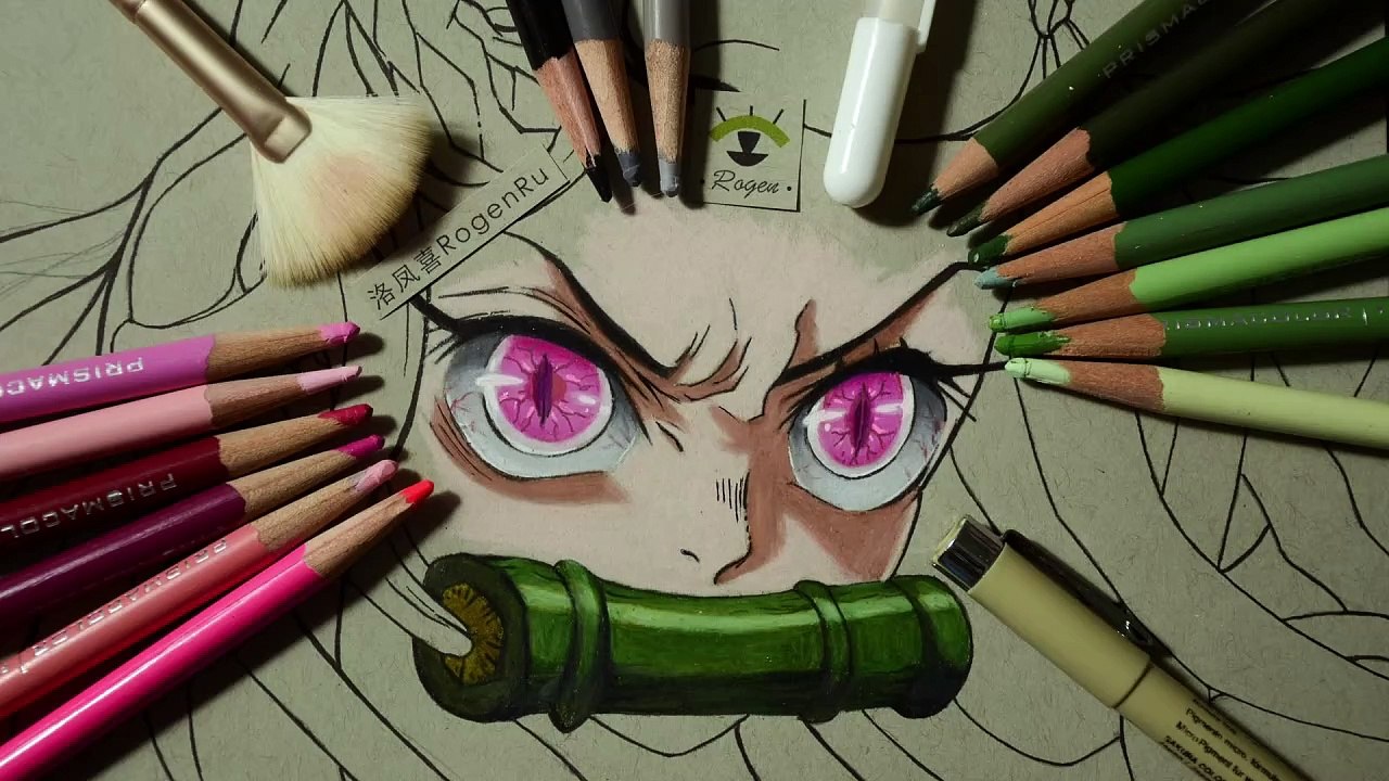Colour pencils drawing anime character:Ishigami Senkuu [79b]