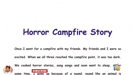 Horror Story | Campfire horror story | learn English through story | Novel Story In English