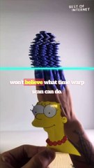 Paper Art Meets The Simpsons: Marge in a Time Warp Scan || Best of Internet