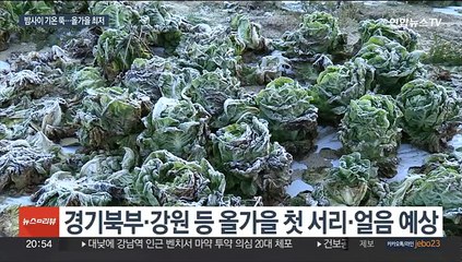찬바람에 밤사이 15도 뚝…내일 아침 올가을 최저