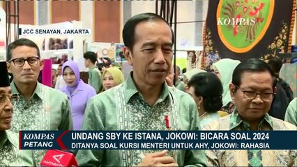Ditanya Soal Kursi Menteri untuk AHY Usai Pertemuan dengan SBY, Jokowi: Rahasia!