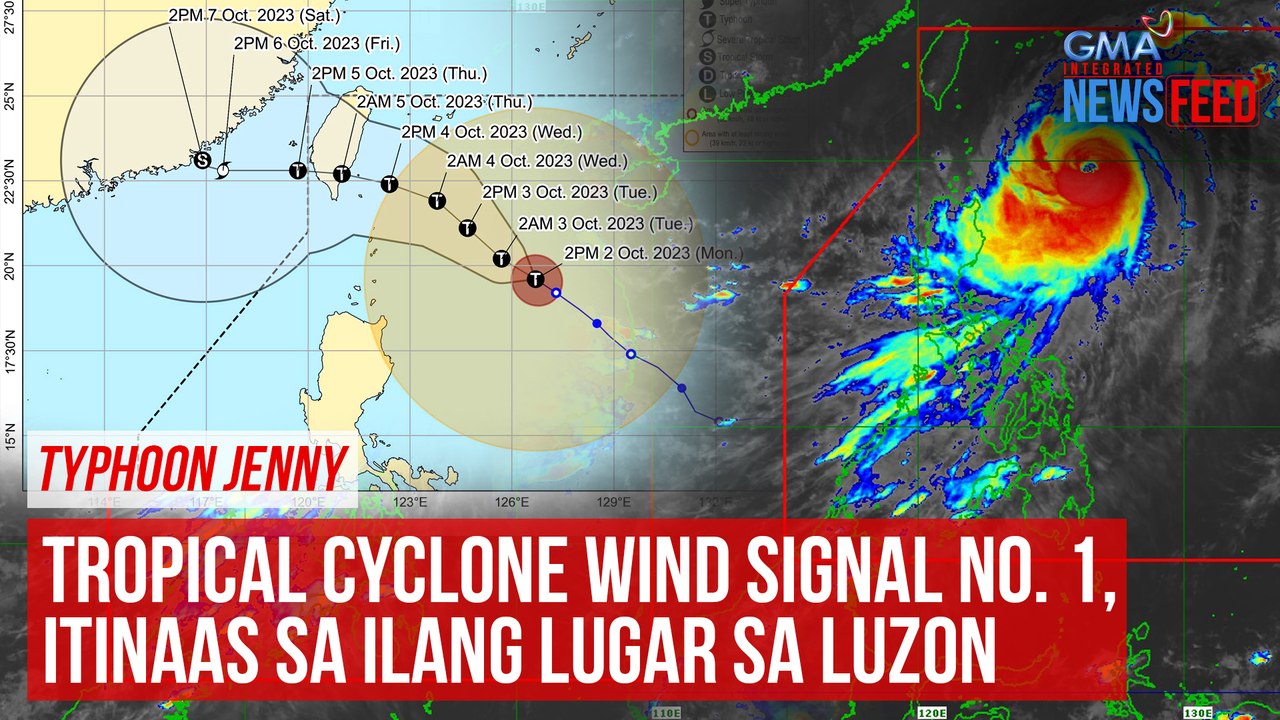 Bagyong Jenny — Tropical Cyclone Wind Signal no...