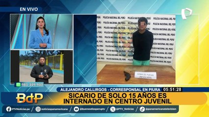 Piura: sicario de 15 años será recluido por 50 días en centro juvenil