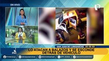 SJL: extranjero sobrevive a balacera al esconderse en parte trasera de su vehículo