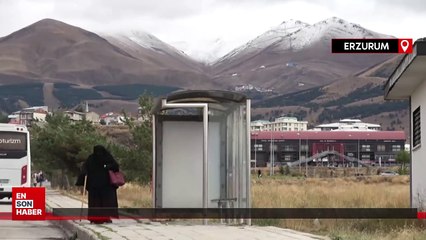 Erzurum'a mevsimin ilk karı düştü