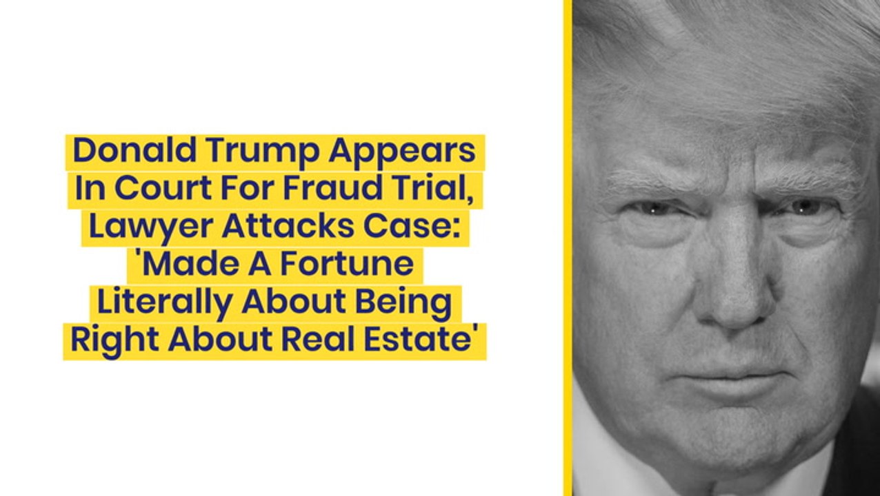 Donald Trump Appears In Court For Fraud Trial,...