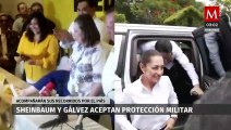 Claudia Sheinbaum y Xóchitl Gálvez refuerzan su seguridad en campaña presidencial