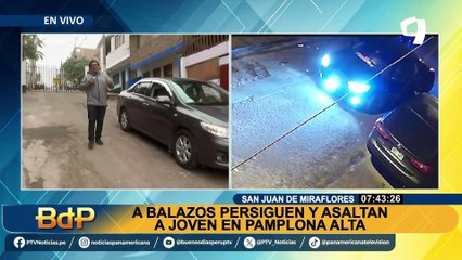 SJM: delincuentes a balazos se apoderan de pertenencias de adolescente