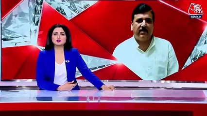 AAP's demonstration outside Sanjay Singh's house post arrest