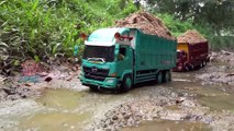 PINK ELEPHANT || TOY TRUCK CARRYING SAND IN THE RIVER, Part 2