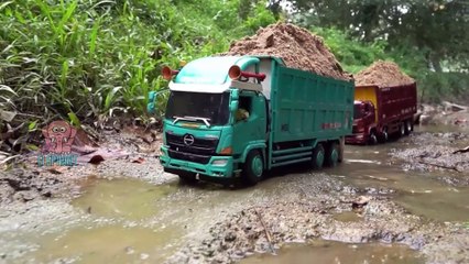 PINK ELEPHANT || TOY TRUCK CARRYING SAND IN THE RIVER, Part 2