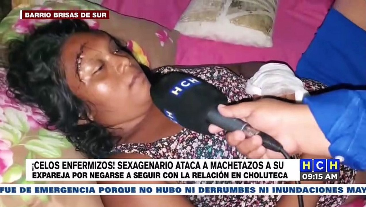 ¡Por celos! Encaprichado "viejito" ataca con machete a su joven expareja en Choluteca