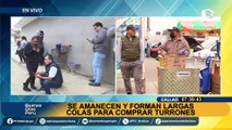 Largas colas por turrones en el Callao: gente espera desde las 3 de la mañana para comprar postre