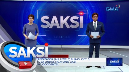 Walang pasok (all levels) bukas, Oct. 5 dahil sa lindol ngayong gabi Davao Occidental | Saksi