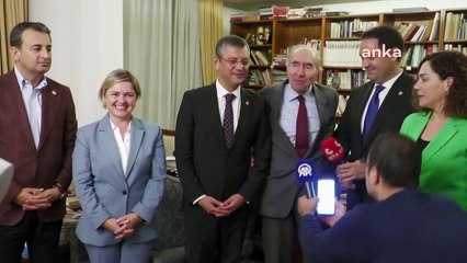 CHP Grup Başkanı Özgür Özel, Altan Öymen'i İstanbul'da ziyaret etti