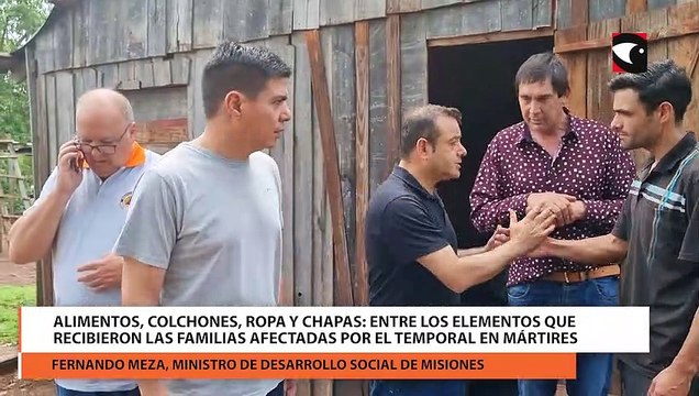 Alimentos, Colchones, Ropa Y Chapas Entre Los Elementos Que Recibieron Las Familias Afectadas Por El Temporal En Mártires
