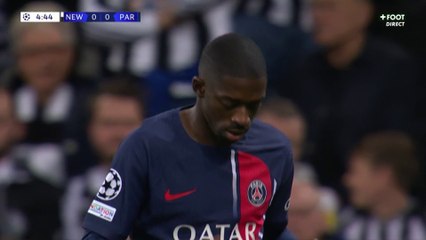 La frappe de Dembélé à quelques centimètres - Newcastle / PSG - Ligue des Champions 2023-24 (J2)