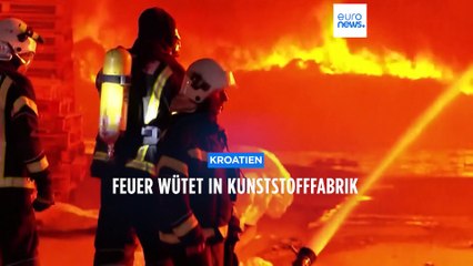 Großbrand wütet in kroatischer Plastikfabrik