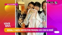 Christian Nodal y Cazzu posan junto a su bebé