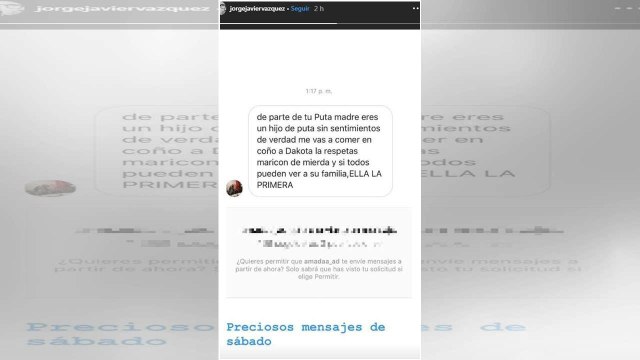Jorge Javier estalla y publica los insultos que recibe en Instagram