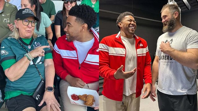 Jake From State Farm Receives Help From Ryan Reynolds to Sneak Into Kelce Suite | THR News Video