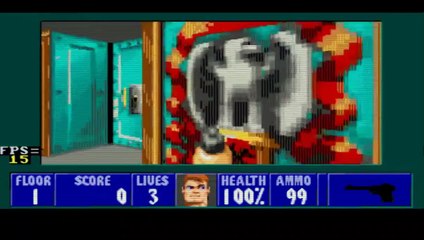 Wolfenstein 3D - Demo Sega Genesis - No Enemy Sprites
