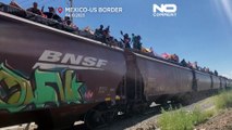 Migrantes fazem perigosa viagem entre o México e os EUA