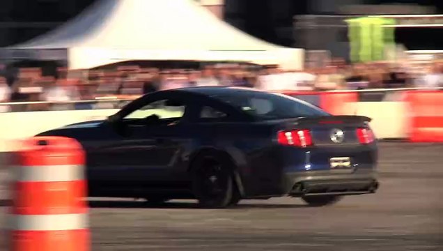 Vaughn Gittin Jr Drift Demo at Sema in a 2011 Ford Mustang GT