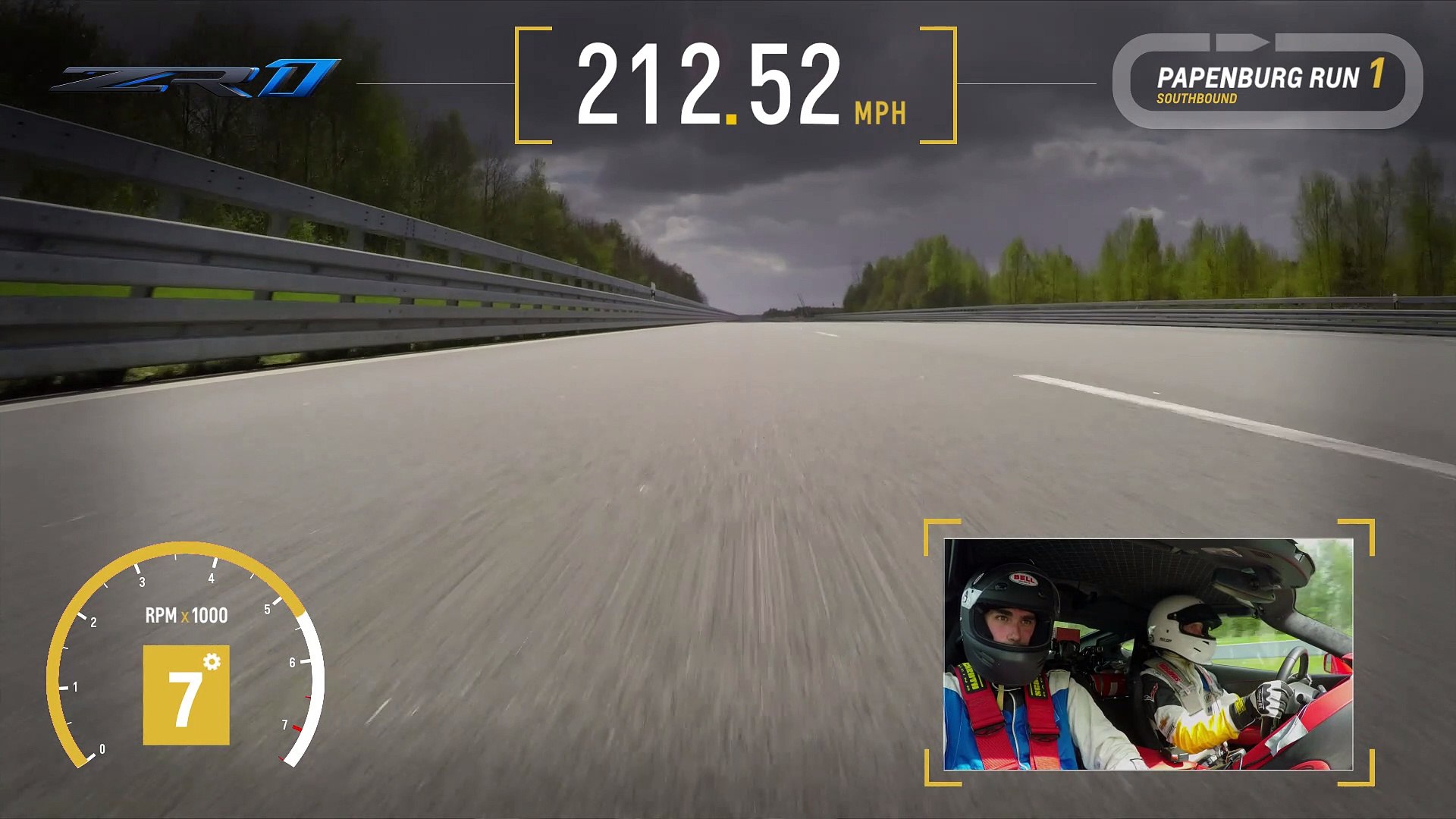 ⁣2019 Chevrolet Corvette ZR1 top speed test in Germany