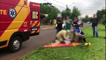 Criança de 11 anos é atropelada por utilitário na Rua Casemiro de Abreu no Alto Alegre