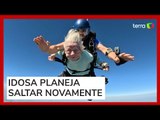 Mulher de 104 anos se torna pessoa mais velha a saltar de paraquedas