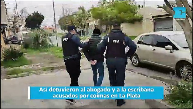 Así detuvieron al abogado y a la escribana acusados por coimas en La Plata