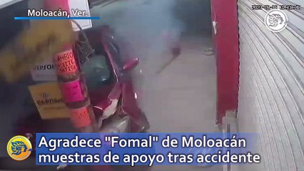 Agradece "Fomal" de Moloacán muestras de apoyo tras accidente
