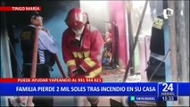 Huánuco: Familia pierde 2 mil soles tras voraz incendio en su vivienda