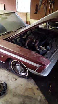 1962 Oldsmobile Jetfire Barn Find Engine Bay