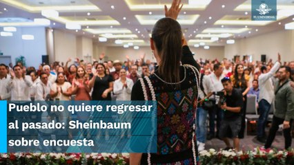 Sheinbaum reacciona a encuesta de EL UNIVERSAL que la pone 30 puntos arriba de Xóchitl