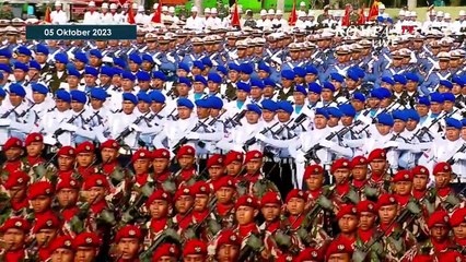 Monas Menggema! Parade Hahuhuahu TNI Bentuk Formasi 78