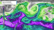Evolución de la tormenta tropical Philippe vista desde el punto de vista del agua precipitable