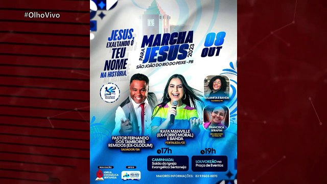 Igreja Evangélica Sertaneja realiza 15ª Marcha para Jesus em São João com ex-Olodum e ex-Forró Moral