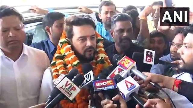Anurag Thakur In Chhattisgarh : केन्द्रीय मंत्री अनुराग ठाकुर पहुंचे रायपुर, अरविंद केजरीवाल के लिए कही ऐसी बातें, देखें video