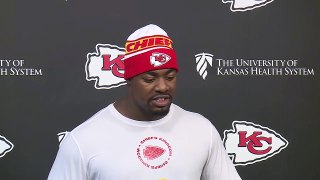 Chris Jones talks after returning to the Chiefs