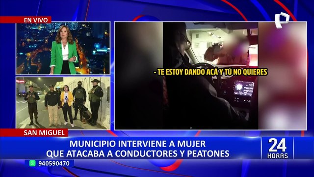 San Miguel: mujer se lanza contra parabrisas y agrede a conductores para pedir dinero