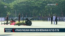 Upacara HUT ke-78 TNI di Lapangan Karebosi Makassar Dimeriahkan Atraksi-Simulasi Pengamanan Pemilu