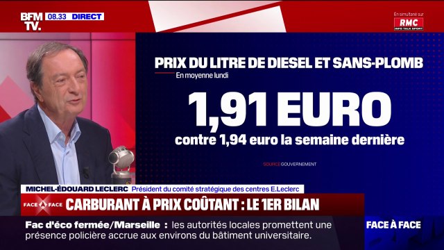 Carburant à prix coûtant: On fait le job affirme Michel-Édouard Leclerc, président du groupe E.Leclerc