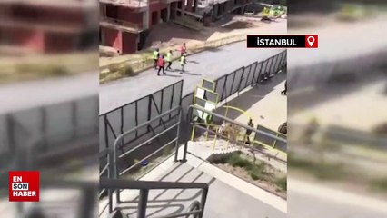 Başakşehir’de şantiyede işçilerin meydan kavgası