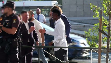 Vinicius llega a los juzgados de Plaza Castilla en Madrid