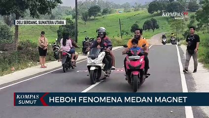 Penampakan Warga Heboh Coba Jalur Medan Magnet di Deli Serdang