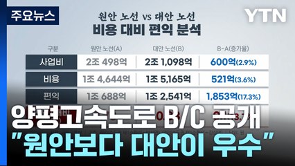 국토부, 양평고속도로 B/C 공개..."대안 0.1 우수" / YTN